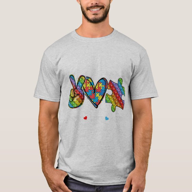 Camiseta This tee with peace hand, heart shape and pop it s (Anverso)