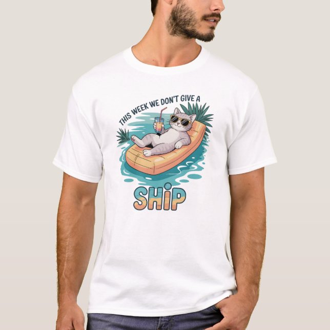 Camiseta This Week We Don't Give a Ship Cat Funny Summer (Anverso)