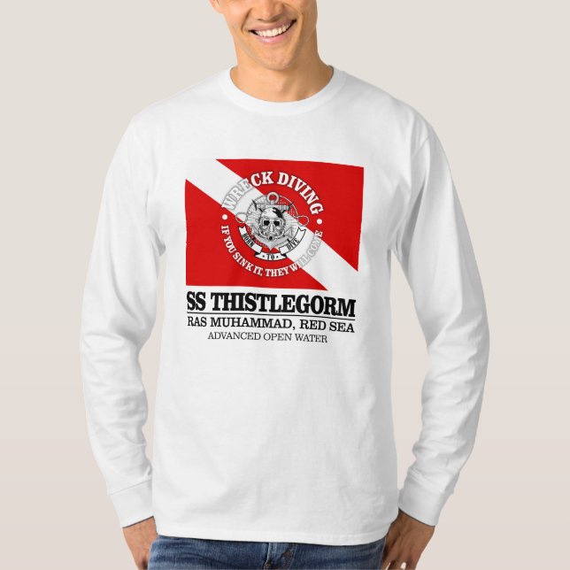 Camiseta Thistlegorm (mejores restos de naufragio) (Anverso)