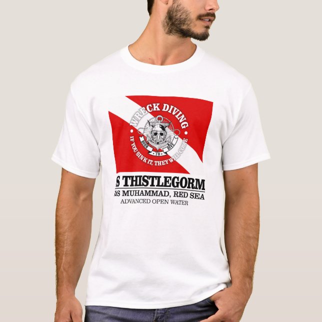 Camiseta Thistlegorm (mejores restos de naufragio) (Anverso)