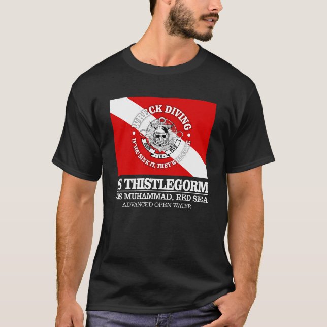 Camiseta Thistlegorm (mejores restos de naufragio) (Anverso)