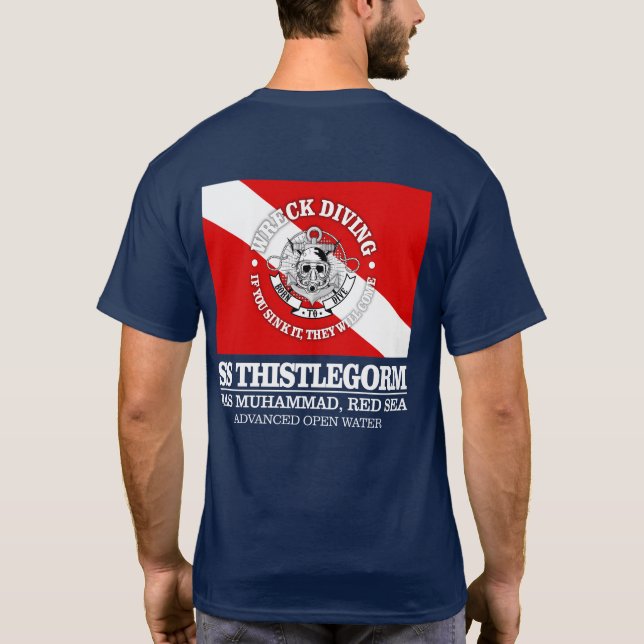 Camiseta Thistlegorm (mejores restos de naufragio) (Reverso)