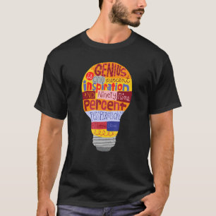 Camiseta Thomas Edison Genius Lightbulb is Lit
