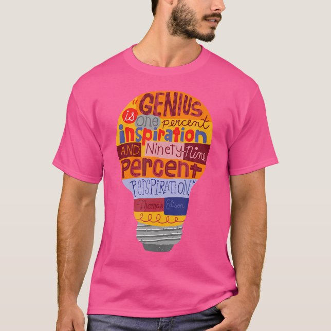 Camiseta Thomas Edison Genius Lightbulb It'S Lit (Anverso)