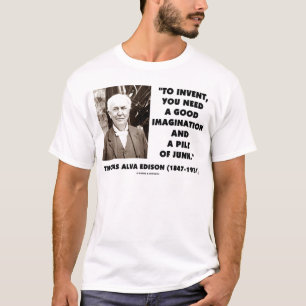 Camiseta Thomas Edison para inventar la pila de la