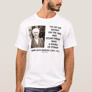 Camiseta Thomas Edison Sun Fuente De Energía Solar
