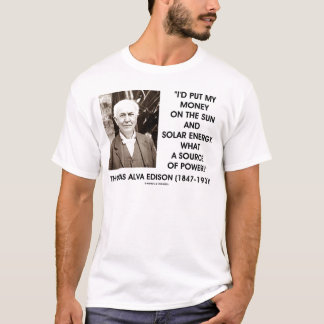 Camiseta Thomas Edison Sun Fuente De Energía Solar