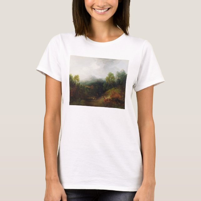 Camiseta Thomas Gainsborough | A Mountain Valley with Rusti (Anverso)