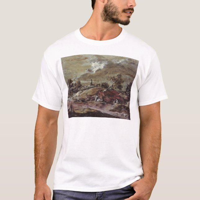 Camiseta Thomas Gainsborough |Landscape: Efecto de la (Anverso)