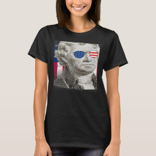 Camiseta Thomas Jefferson Bandera Patriótica Americana 4 de