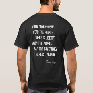 Camiseta Thomas Jefferson Cita Cuando El Gobierno Teme Al P