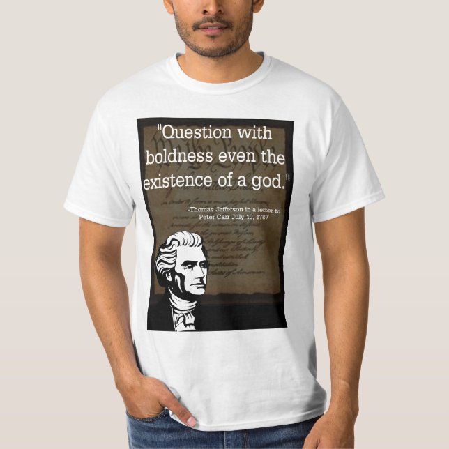 Camiseta Thomas Jefferson en la religión en el gobierno (Anverso)