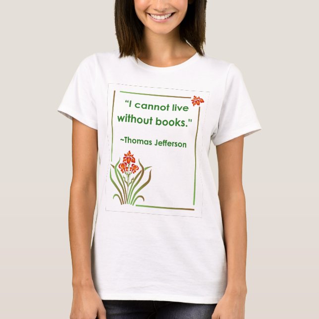 Camiseta Thomas Jefferson en los libros (Anverso)