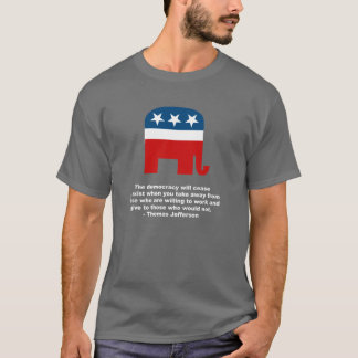 Camiseta Thomas Jefferson - la democracia cesará al exi
