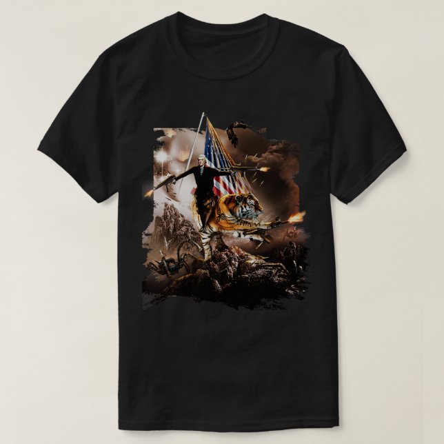 Camiseta Thomas Jefferson Riding Tiger (Diseño del anverso)