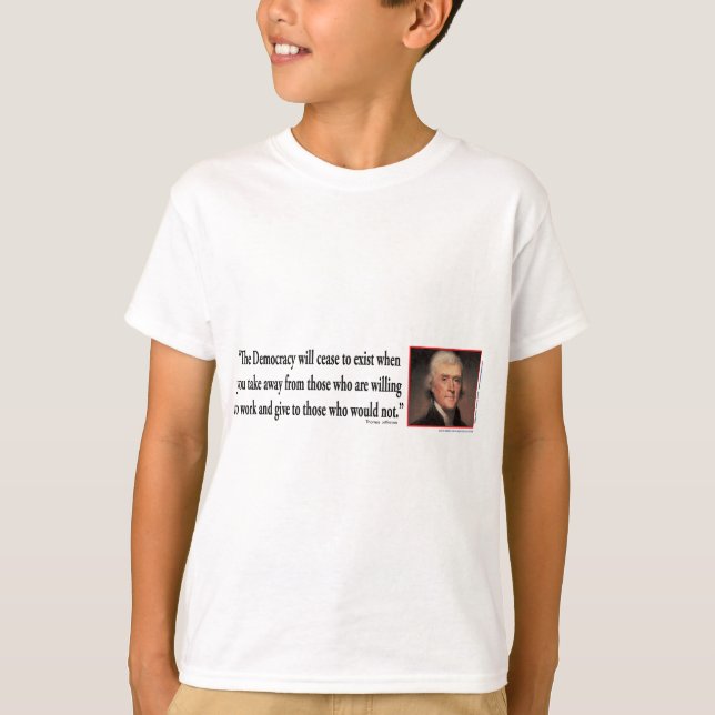 Camiseta Thomas Jefferson Sobre La Democracia (Anverso)