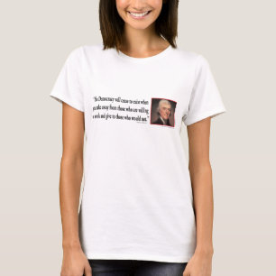 Camiseta Thomas Jefferson sobre la democracia