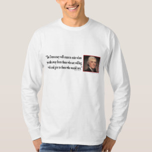 Camiseta Thomas Jefferson sobre la democracia