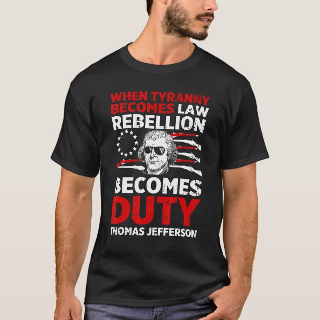 Camiseta Thomas Jefferson Usa Flag American Cuarto De Julio (Anverso)