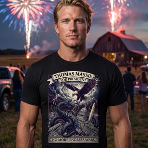 Camiseta Thomas Massie Presidente 2028 Anti Guerra Libertad