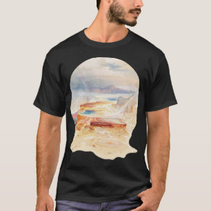 Camiseta Thomas Moran pintando Minerva Terrace Yellowstone 