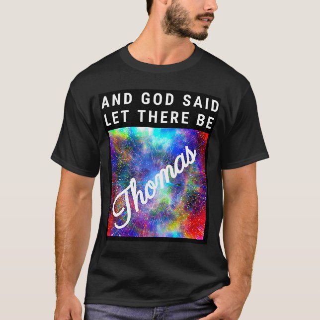 Camiseta Thomas Nombre Dios Creación de la Biblia Significa (Anverso)