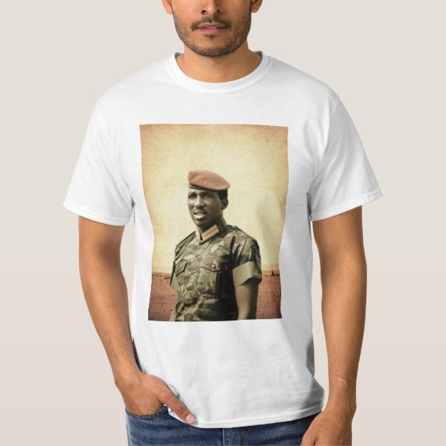 Camiseta Thomas Sankara - Burkina Faso - presidente (Anverso)