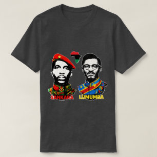 Camiseta Thomas Sankara y Patrice Lumumba íconos panafrican