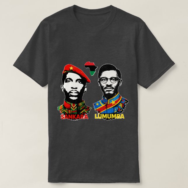 Camiseta Thomas Sankara y Patrice Lumumba íconos panafrican (Diseño del anverso)