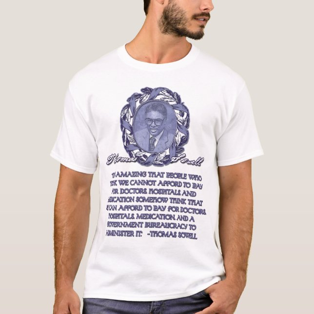 Camiseta Thomas Sowell en atención sanitaria del gobierno (Anverso)