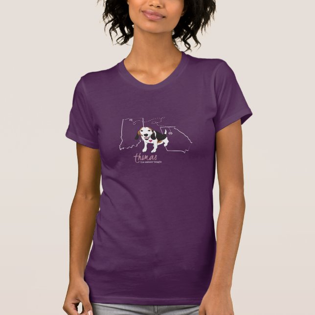 Camiseta Thomas Tee - Womens Bella Canvas (púrpura) (Anverso)