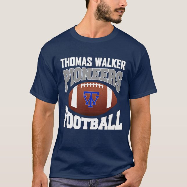 Camiseta Thomas Walker Pioneers Football - oscuro (Anverso)