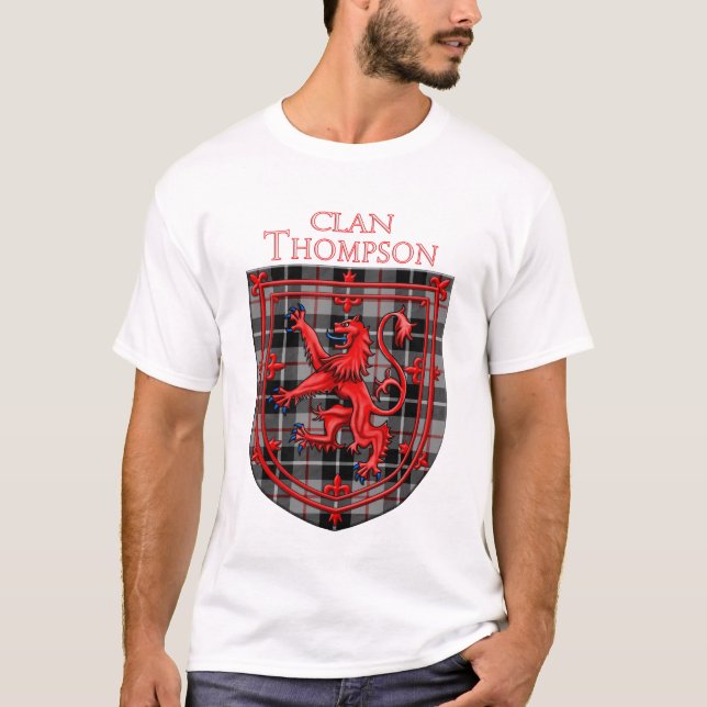 Camiseta Thompson Tartan Scottish Plaid Lion Rampant (Anverso)