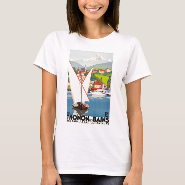 Camiseta Thonon Les Bains Francia Viaja Europa (Anverso)