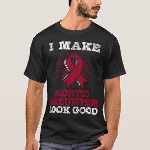 Camiseta Thoracic Aneurysm Awareness T-Shirt Burgund