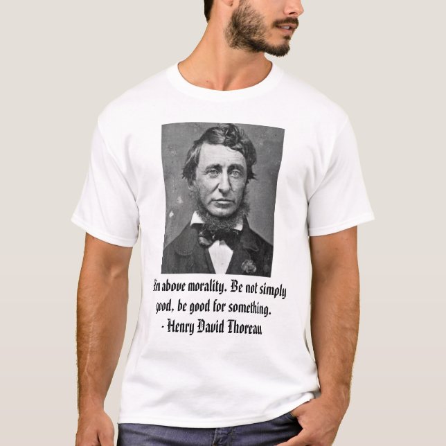 Camiseta thoreau, objetivo sobre moralidad. No sea (Anverso)