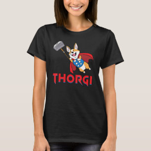 Camiseta Thorgi Y El Poderoso Muttnir Corgi Norse God Paro
