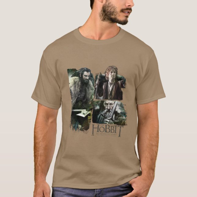 Camiseta THORIN OAKENSHIELD™, BILBO BAGGINS™ y arte Gandalf (Anverso)