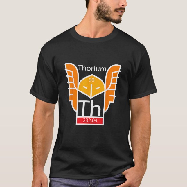 Camiseta Thorium 90 Elemento Ciencia Diversión Viking Thor (Anverso)