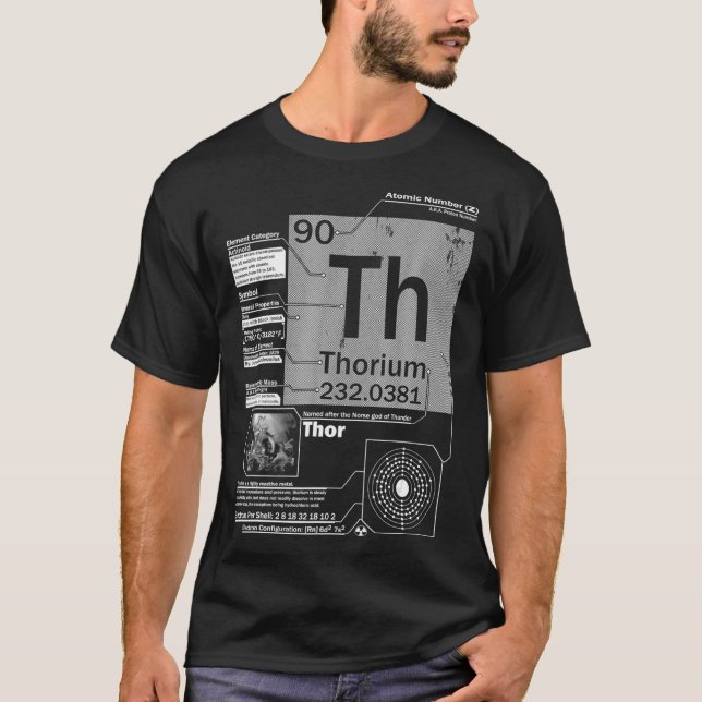 Camiseta Thorium El Elemento Atómico Número 90 Ciencia  (Anverso)