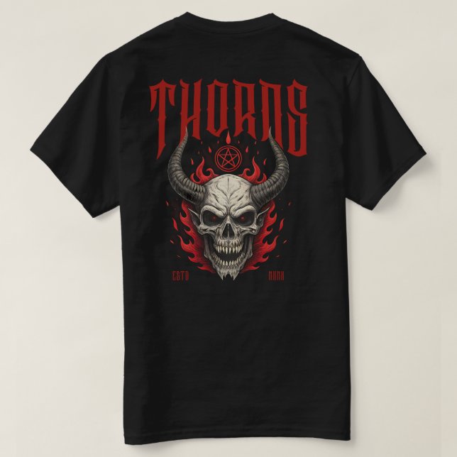 Camiseta Thorns Demon Skull (Reverso del diseño)