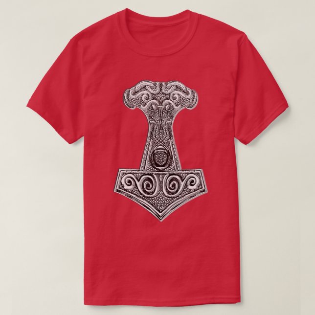 Camiseta Thors Hammer Mjolnir Viking Norse Mythology (Diseño del anverso)