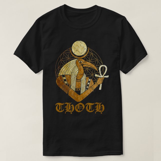 Camiseta THOTH  Egyptian God Of Moon Science And believe i  (Diseño del anverso)