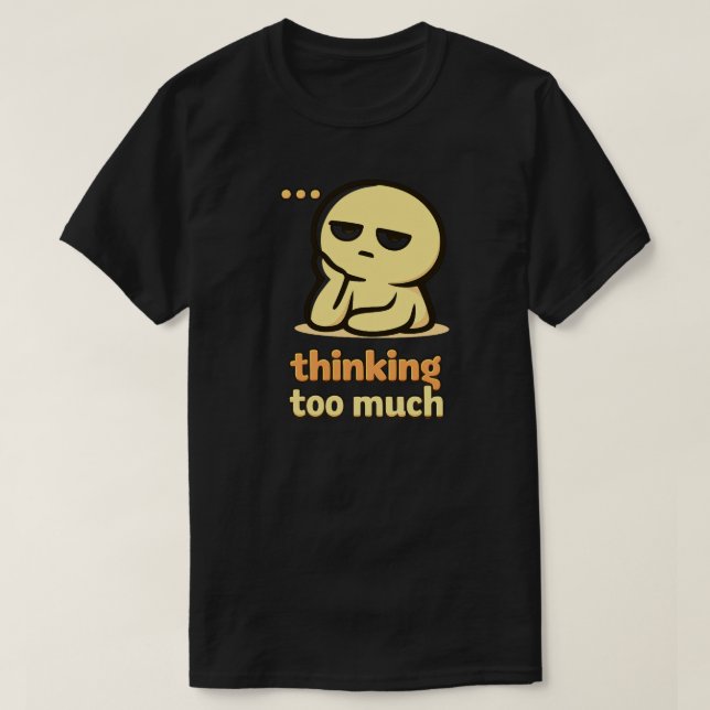 Camiseta Thoughts Everywhere – Cute Overthinking Humor (Diseño del anverso)
