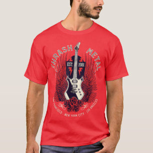 Camiseta Thrash MetalFuerte guitarra Metalizado 1981 Musi M