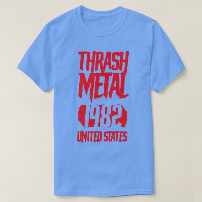 Camiseta Thrash Metalizado 1982 Vintage (Diseño del anverso)