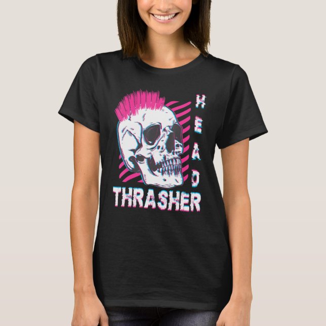 Camiseta Thrasher Head Shirt Distressed Skull Vintage Skate (Anverso)
