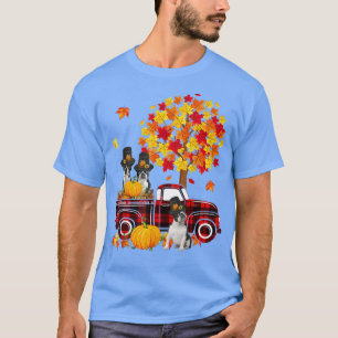 Camiseta Three Boston Terriers On Pickup Truck Thanksgiving