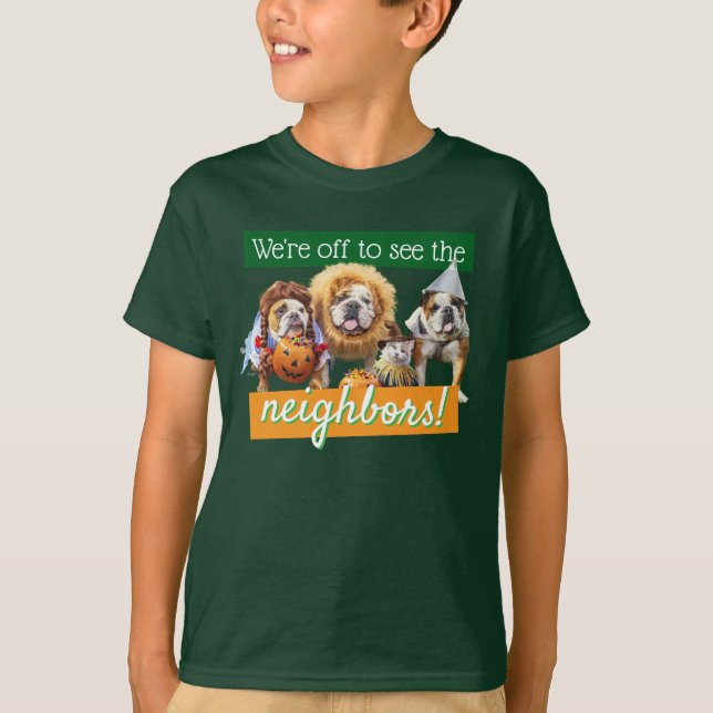 Camiseta Three Bulldogs in Costumes (Anverso)