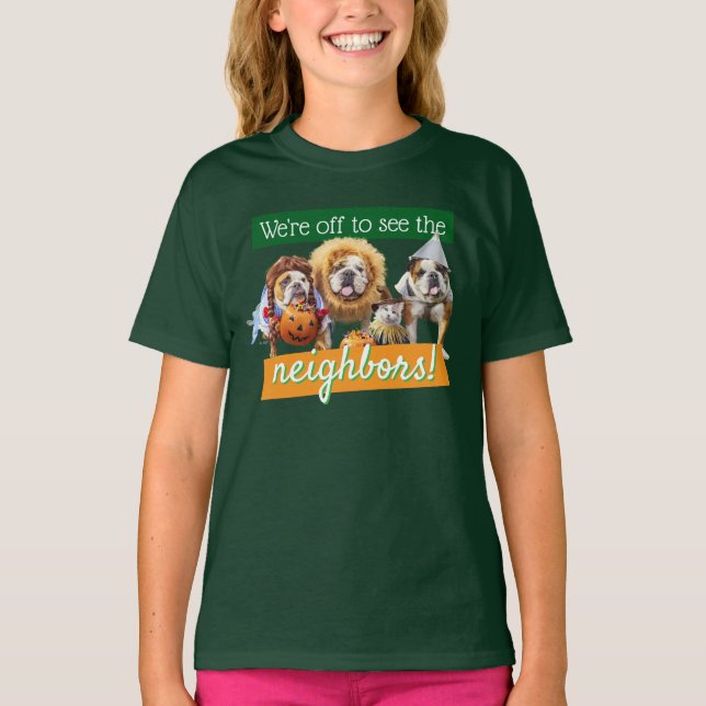 Camiseta Three Bulldogs in Costumes (Anverso)